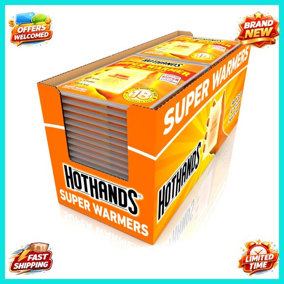 40 Pack Air Activated Hand Warmers 18 Hour Heat Natural Ingredients TSA Safe